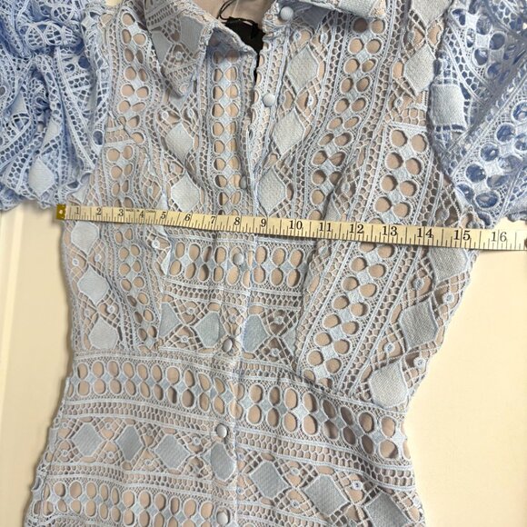*NEW* En Saison Crochet Shirt Dress - Picture 10 of 11